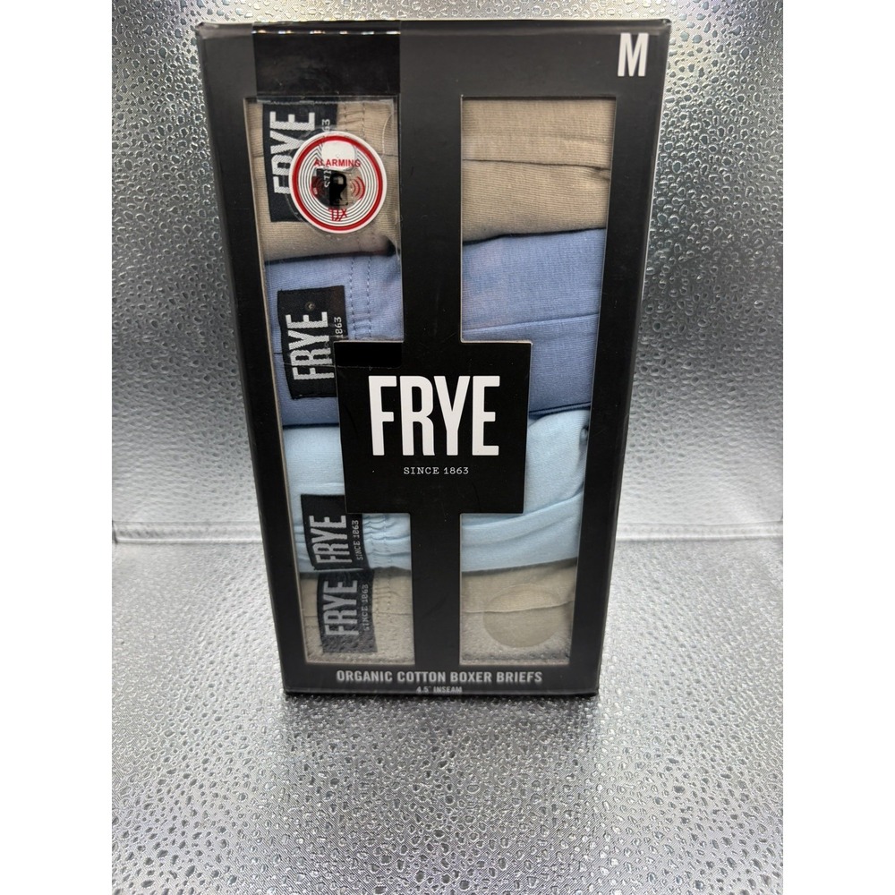 FRYE 4-Pair Mens Boxer Brief organic cotton boxer  Stretch Multicolor Medium